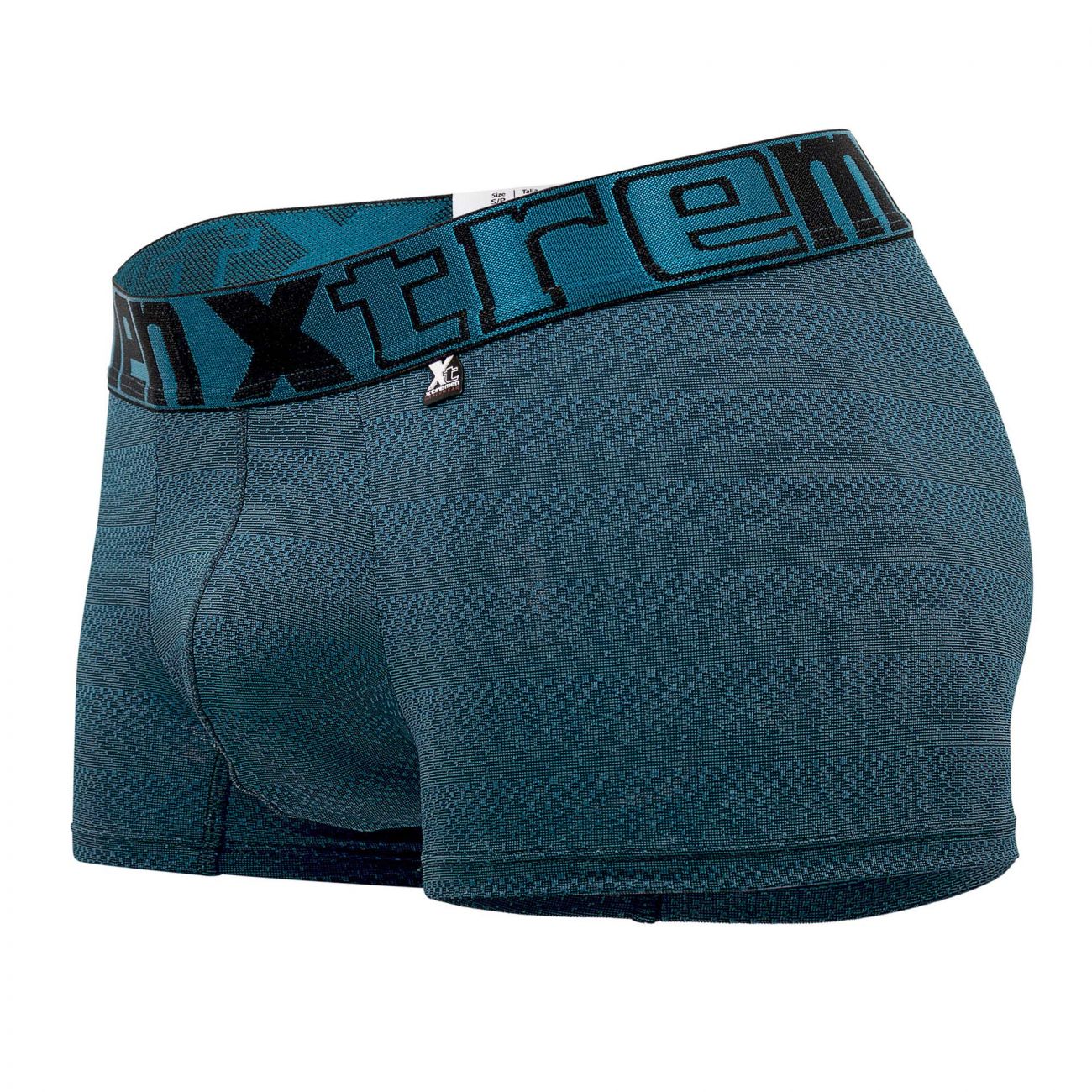 Xtremen Men's Underwear 51449C Geometric Jacquard Trunk Color Petrol