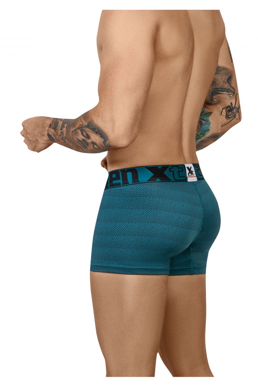 Xtremen Men's Underwear 51449C Geometric Jacquard Trunk Color Petrol