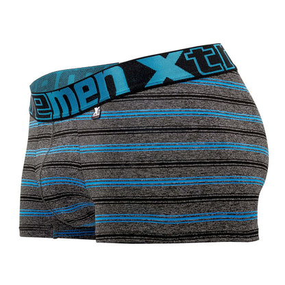 Xtremen Men's Underwear 51453C Stripes Trunk Color Turquoise