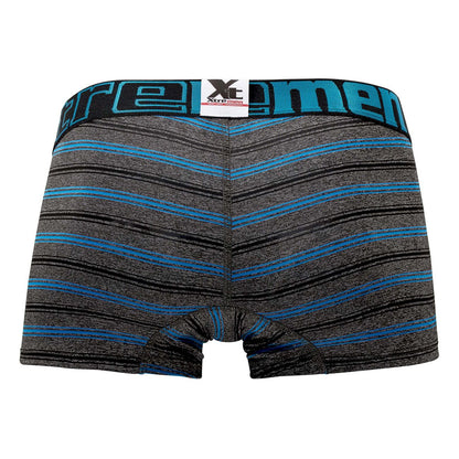Xtremen Men's Underwear 51453C Stripes Trunk Color Turquoise