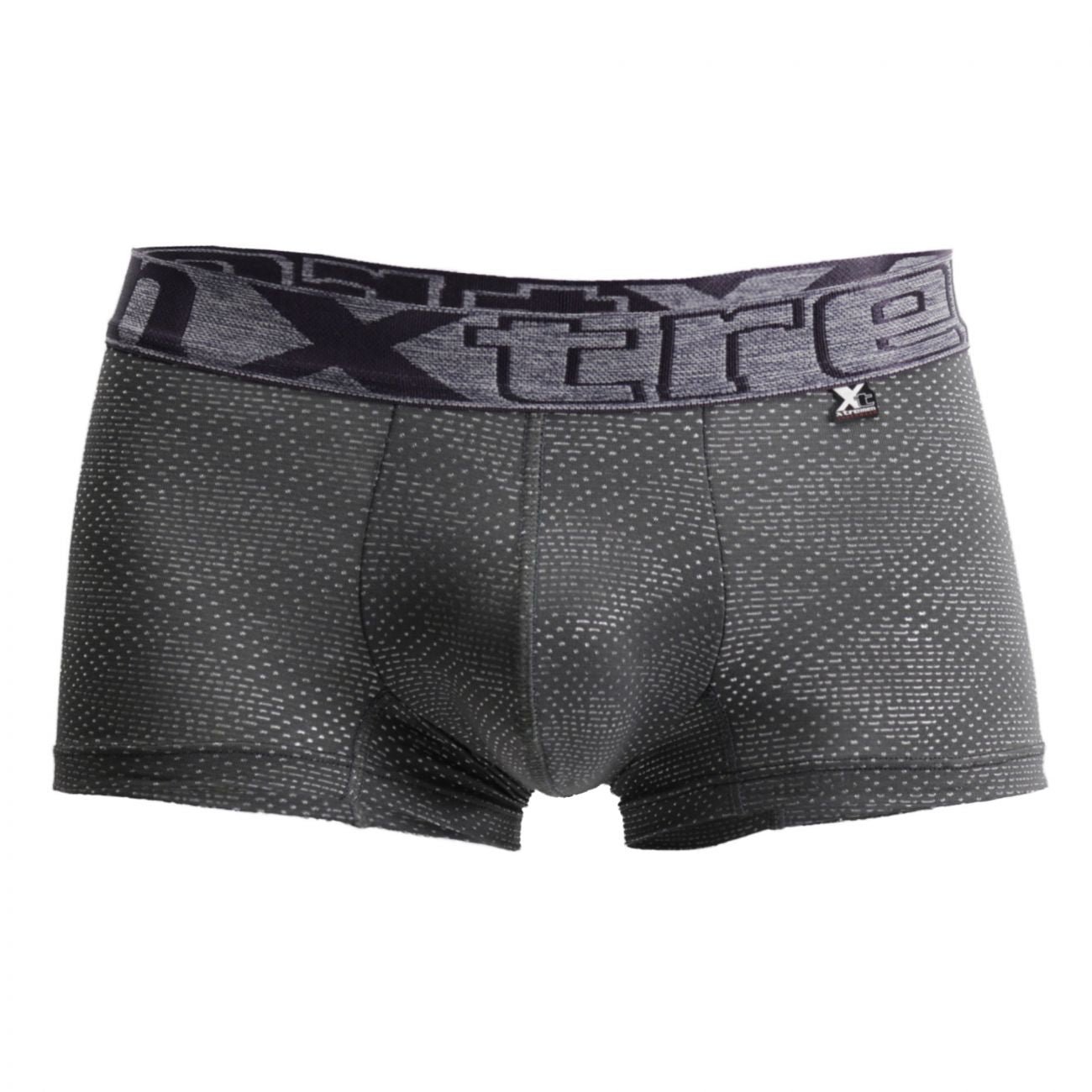 Xtremen Men's Underwear 54446C Jacquard Stripes Boxer Briefs Color Gray