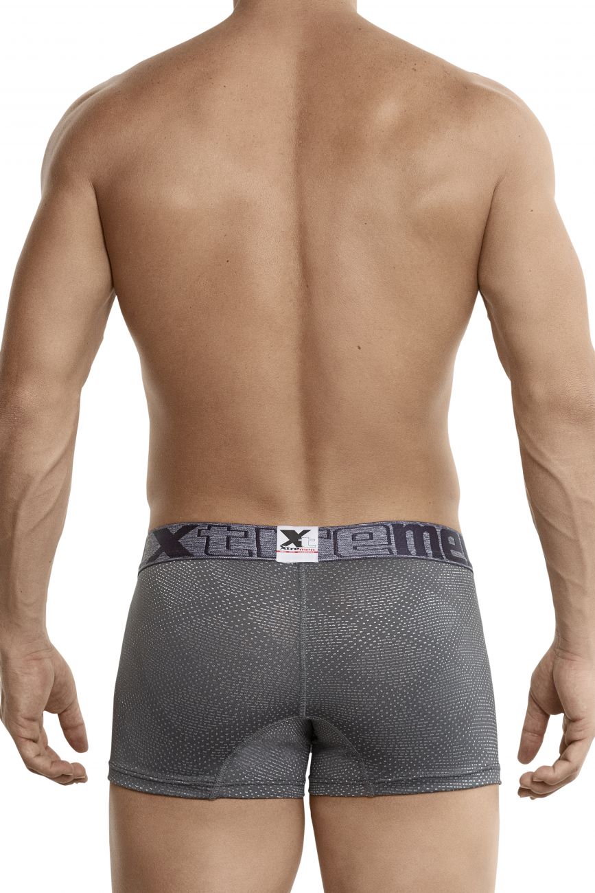 Xtremen Men's Underwear 54446C Jacquard Stripes Boxer Briefs Color Gray