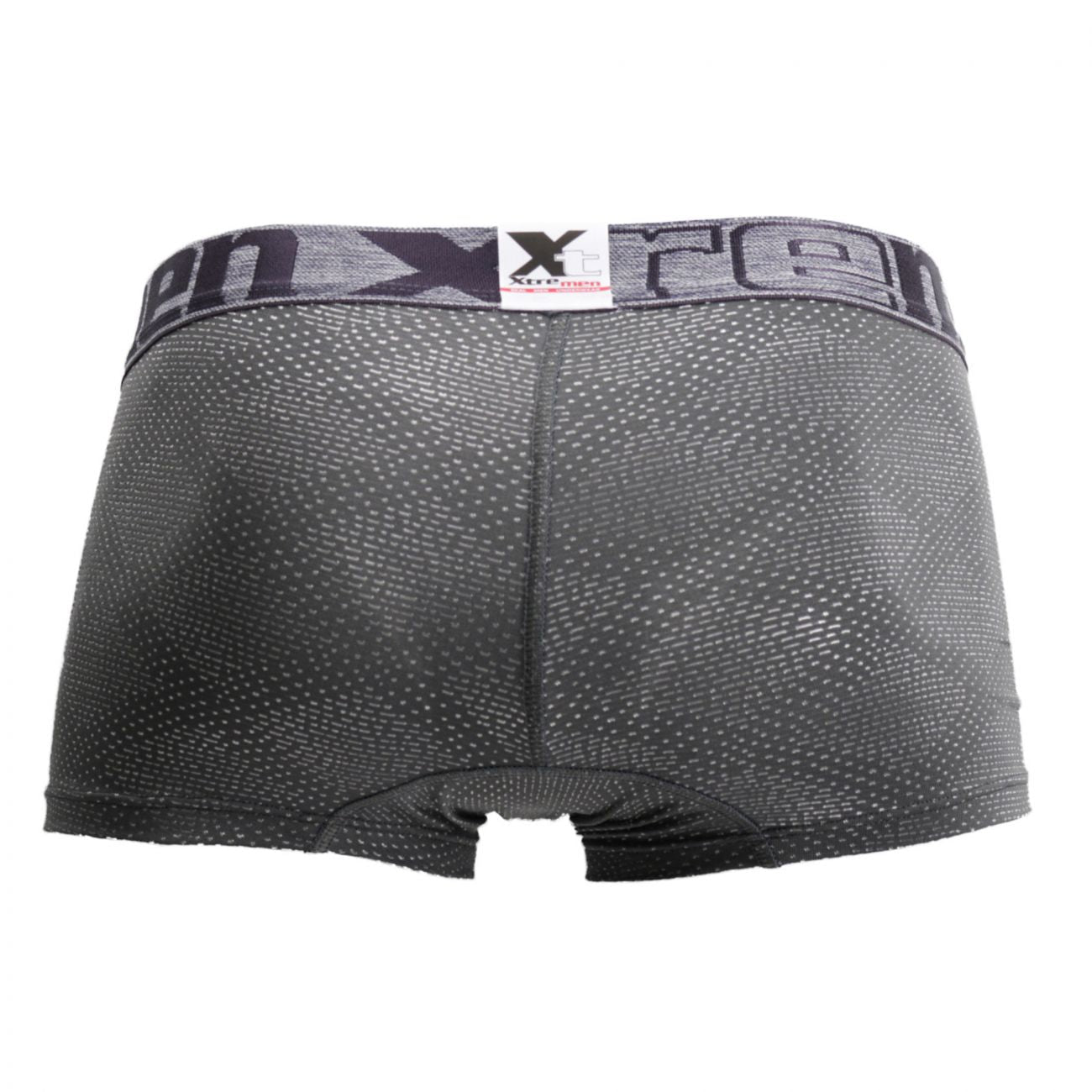 Xtremen Men's Underwear 54446C Jacquard Stripes Boxer Briefs Color Gray