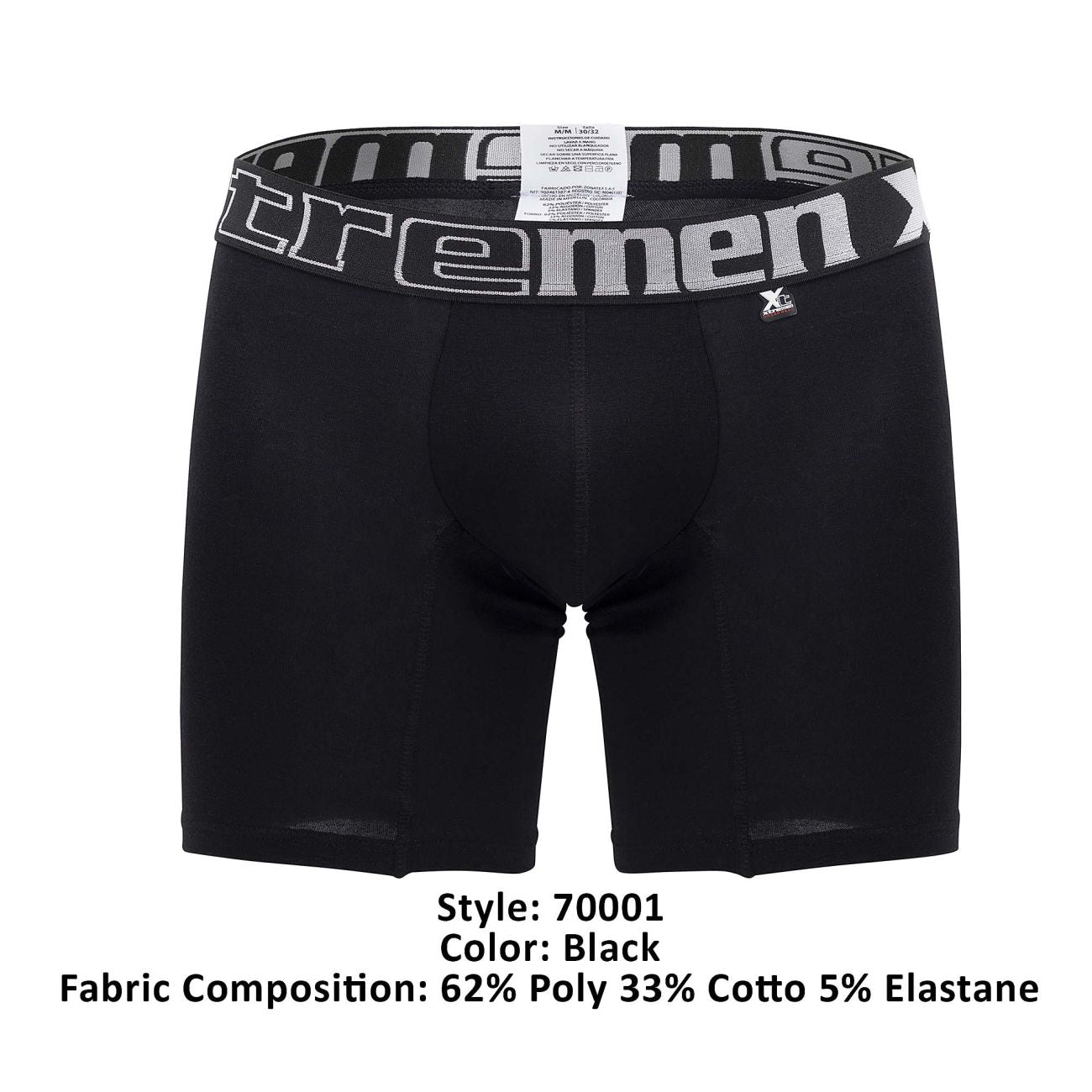 Xtremen Men's Underwear 70001 Plus Color Black