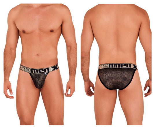 Xtremen Men's Underwear 91089X Frice Microfiber Bikini Color Black