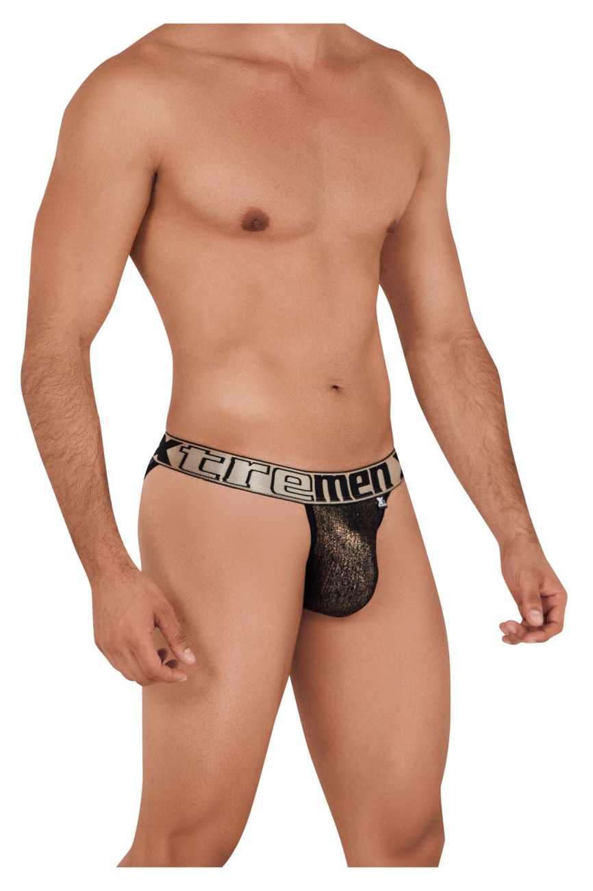 Xtremen Men's Underwear 91089X Frice Microfiber Bikini Color Black