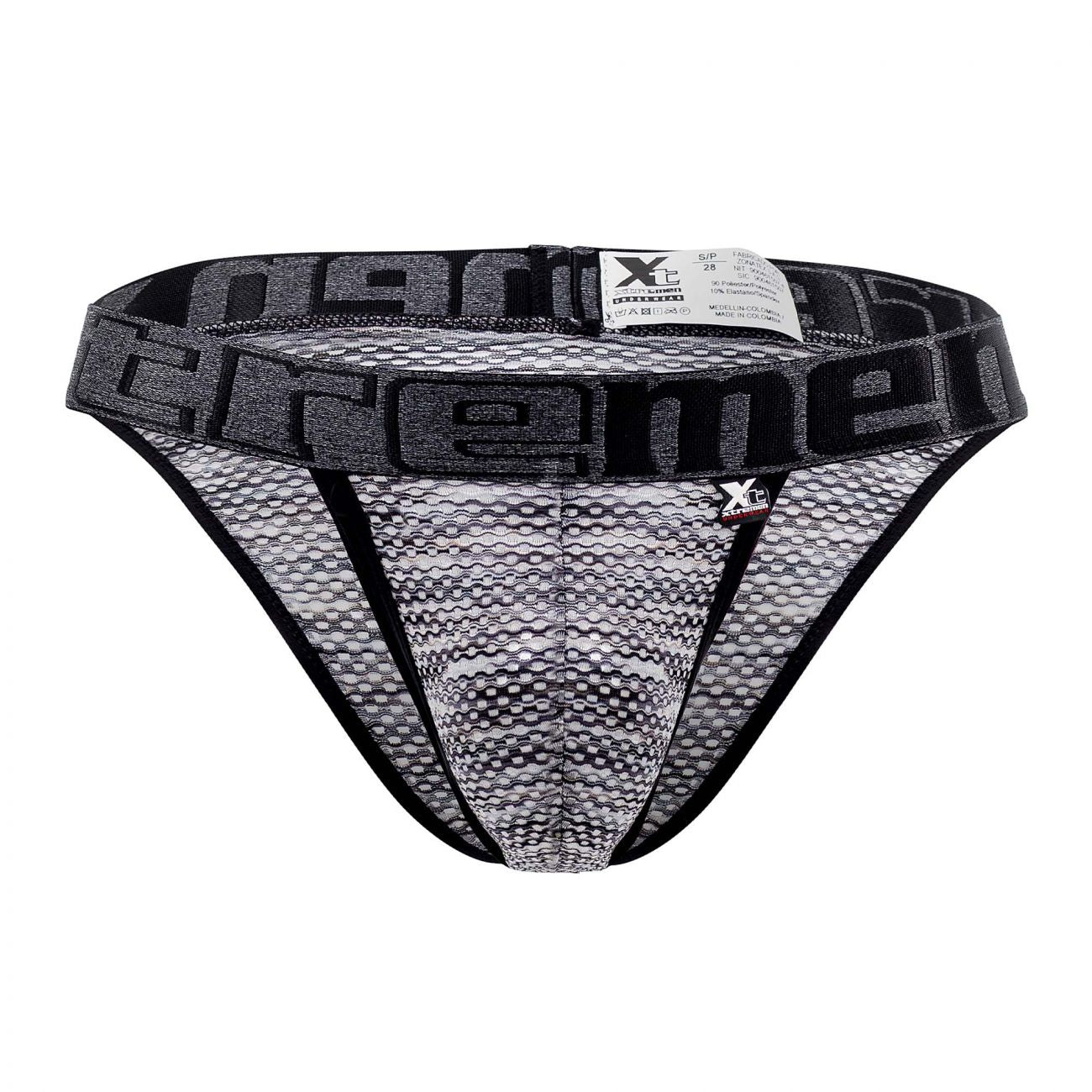 Xtremen Men's Underwear 91098X Microfiber Mesh Bikini Color Black