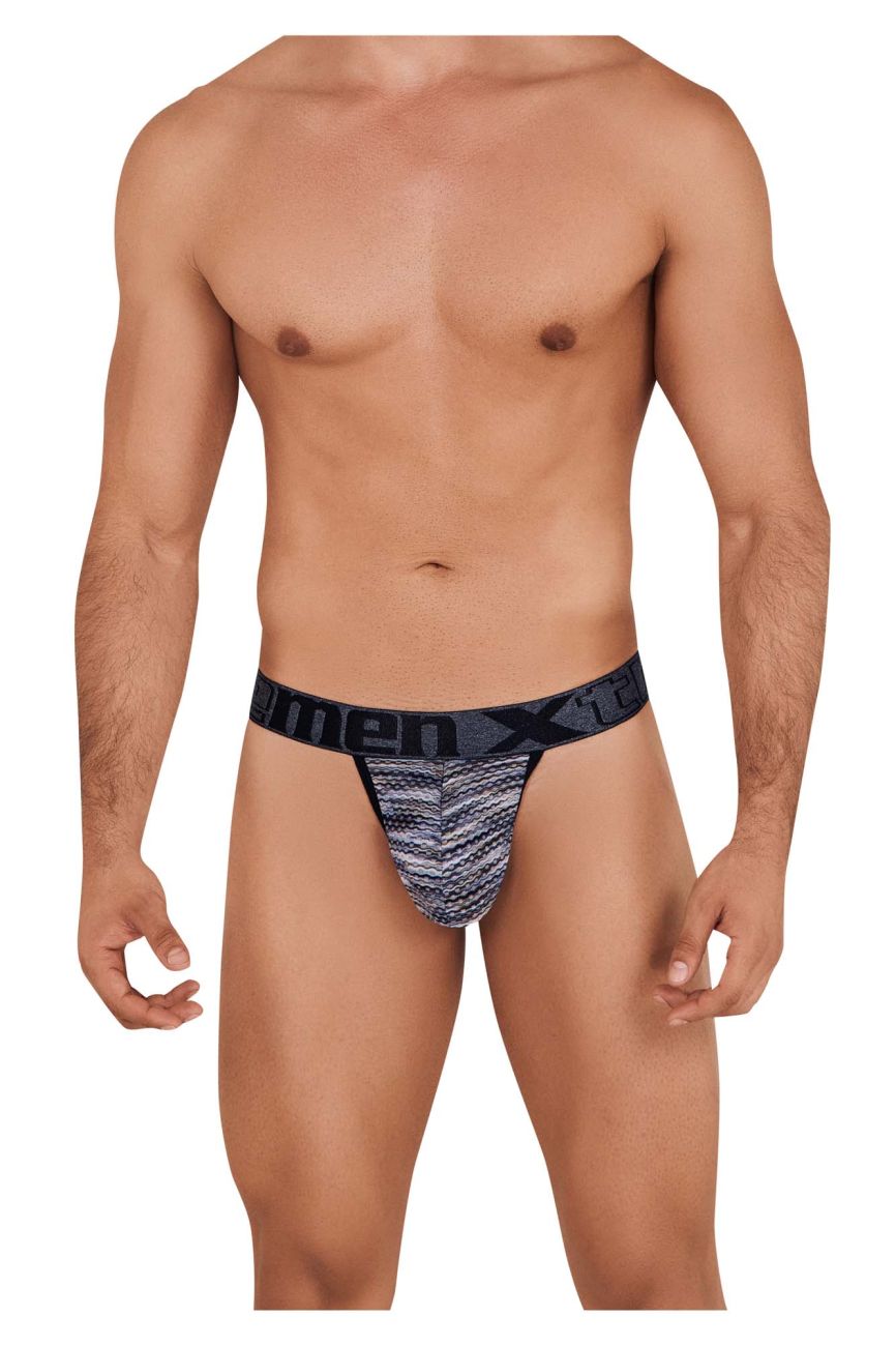 Xtremen Men's Underwear 91098X Microfiber Mesh Bikini Color Black