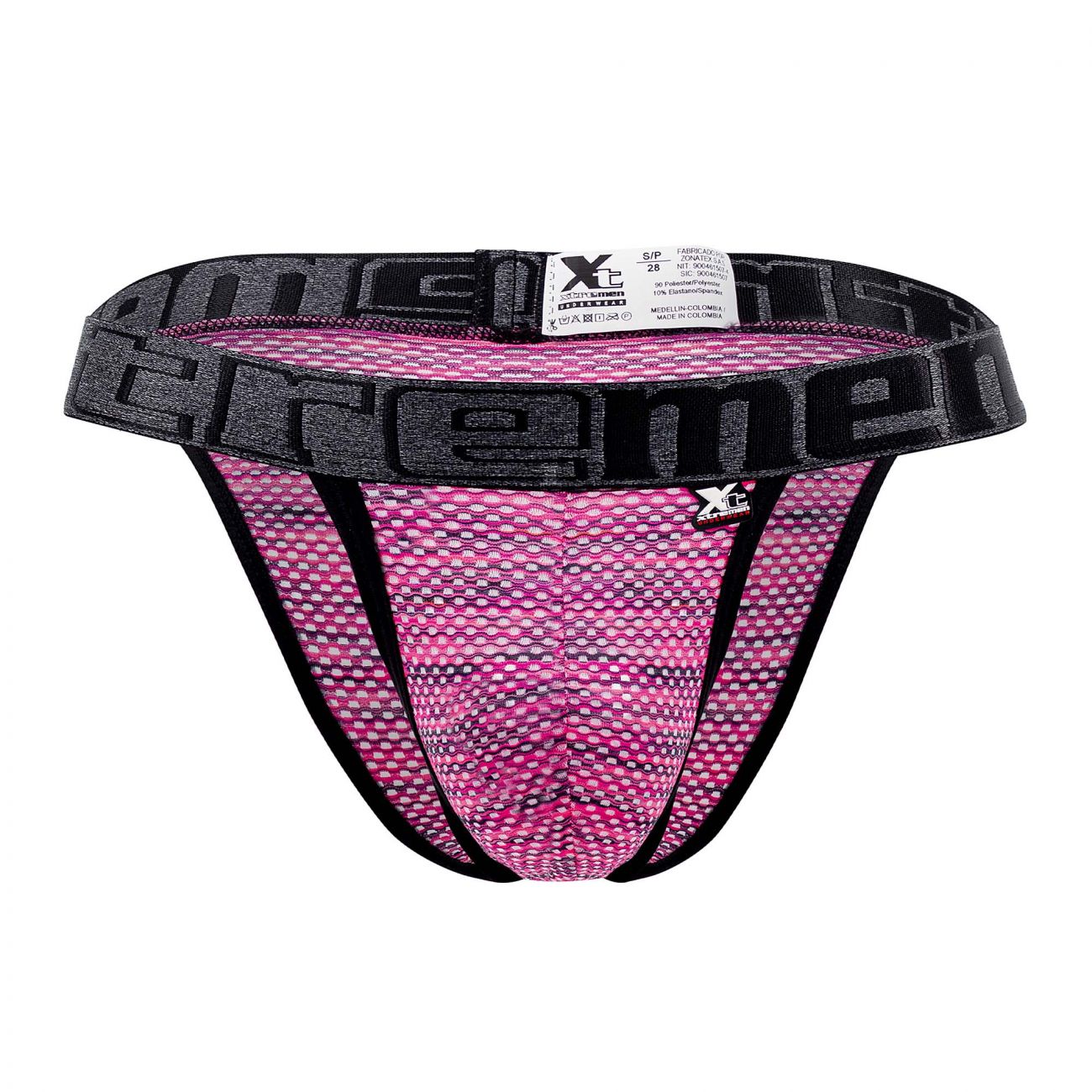 Xtremen Men's Underwear 91098X Microfiber Mesh Bikini Color Pink