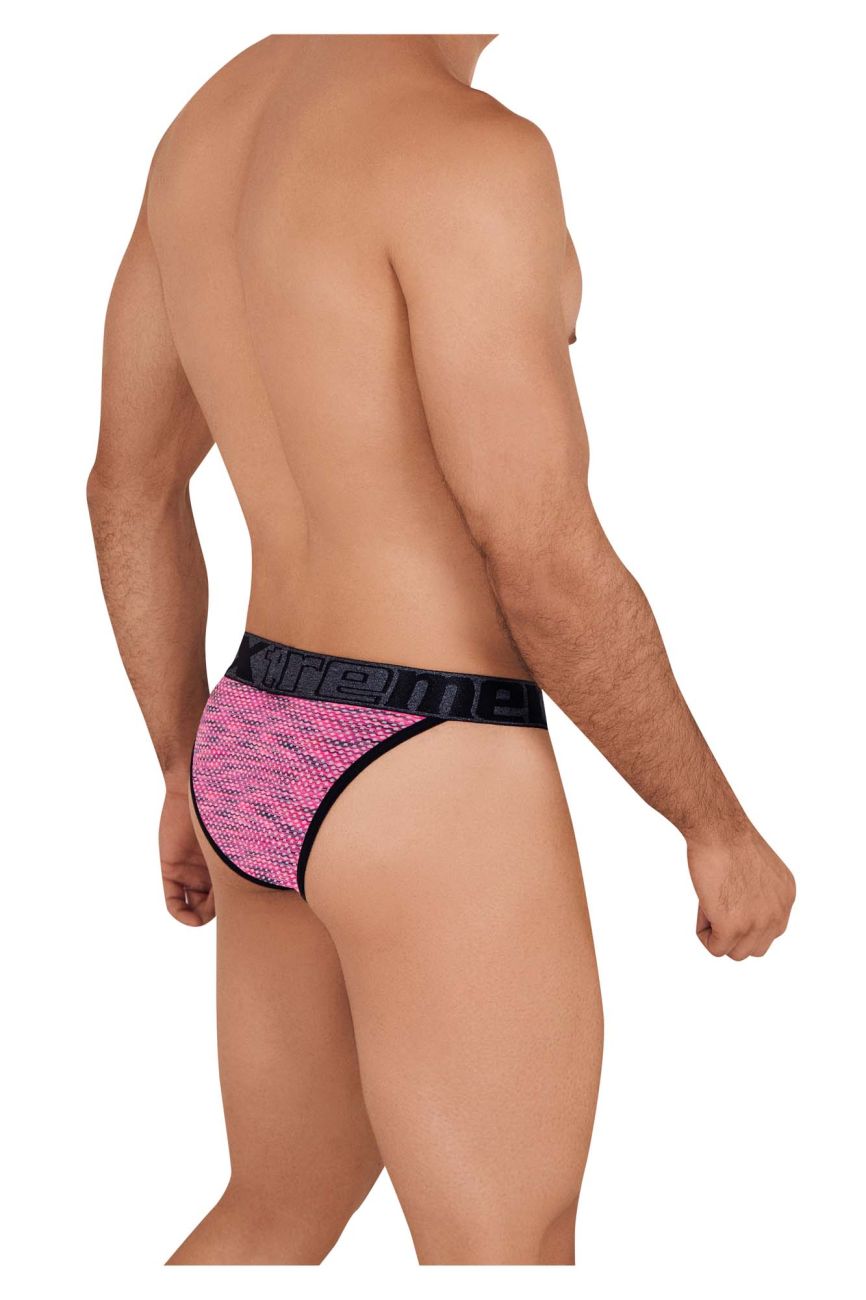 Xtremen Men's Underwear 91098X Microfiber Mesh Bikini Color Pink