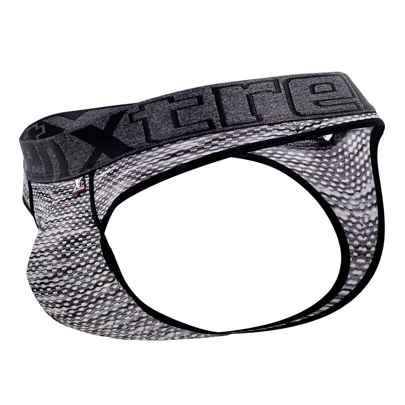 Xtremen Men's Underwear 91100X Microfiber Mesh Thongs Color Black