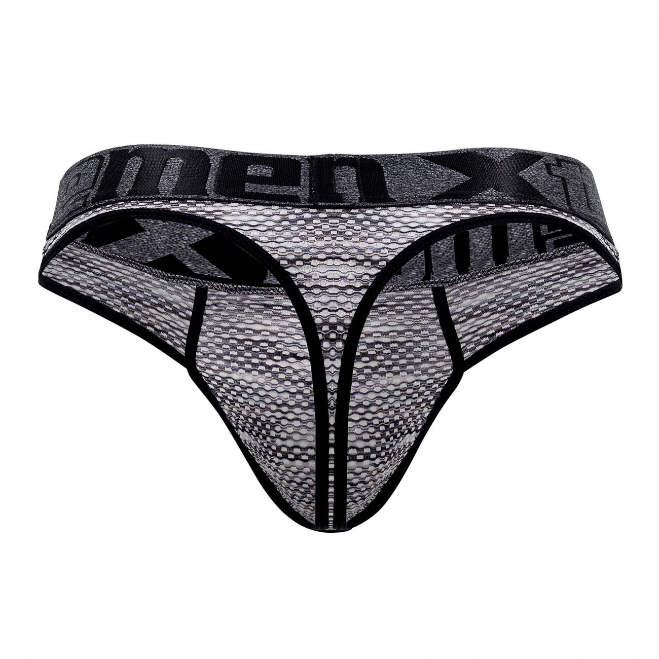 Xtremen Men's Underwear 91100X Microfiber Mesh Thongs Color Black