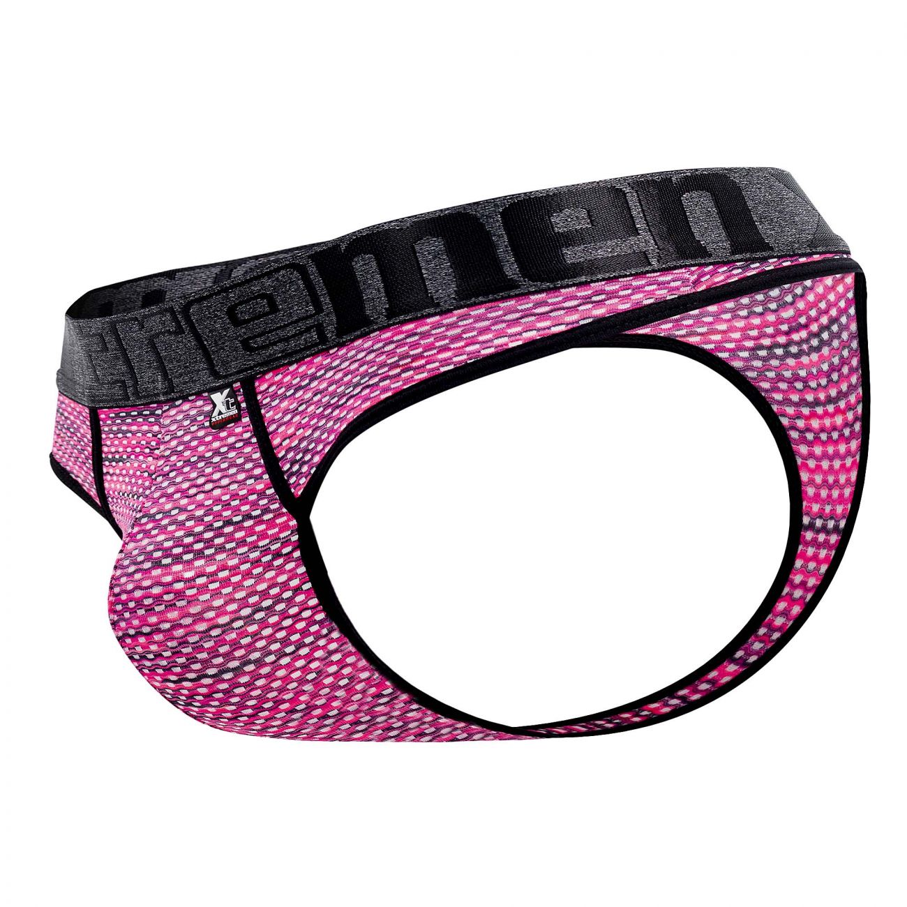 Xtremen Men's Underwear 91100X Microfiber Mesh Thongs Color Pink