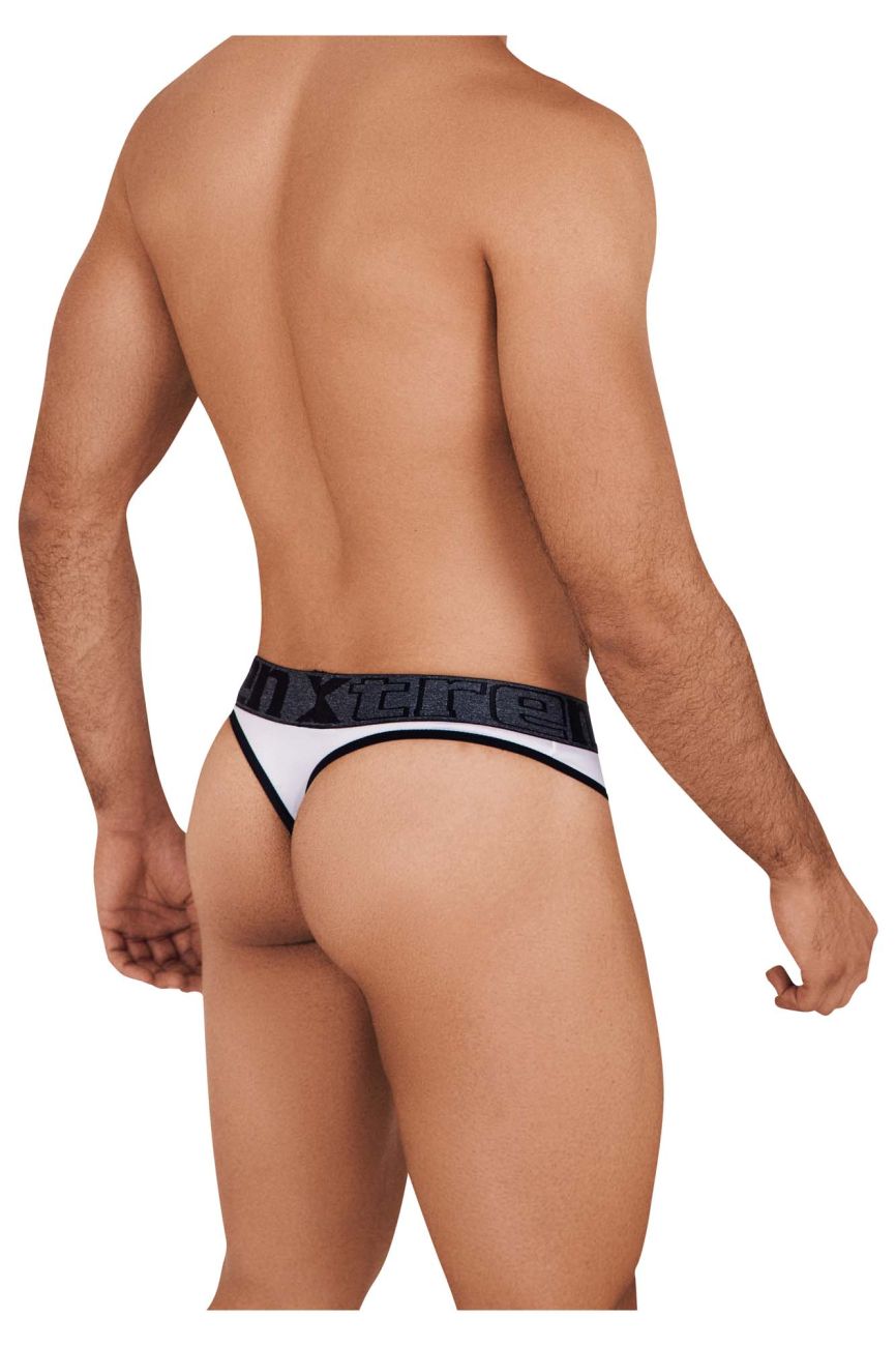 Xtremen Men's Underwear 91101X Microfiber Thongs Color White