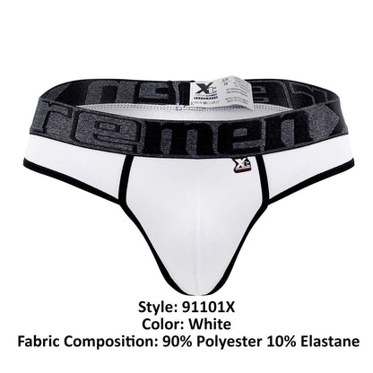 Xtremen Men's Underwear 91101X Microfiber Thongs Color White