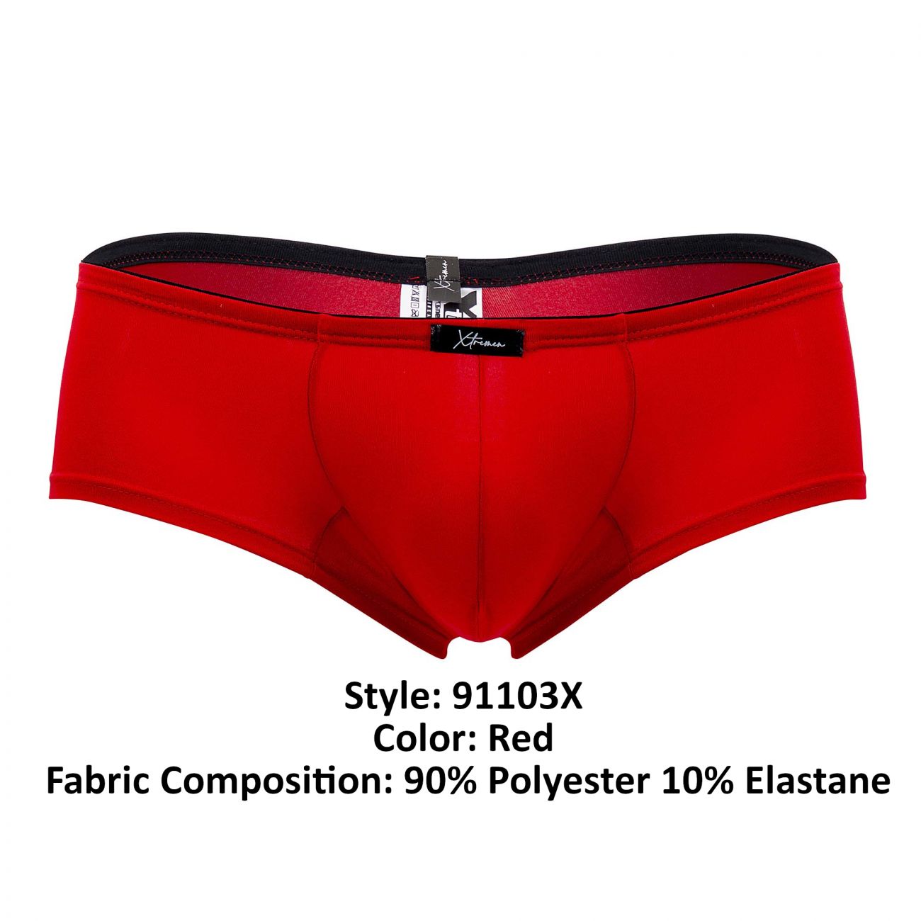Xtremen Men's Underwear 91103X Microfiber Trunks Color Red