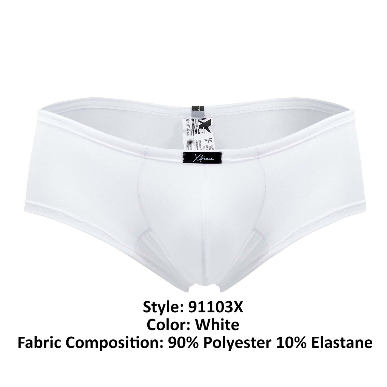 Xtremen Men's Underwear 91103X Microfiber Trunks Color White
