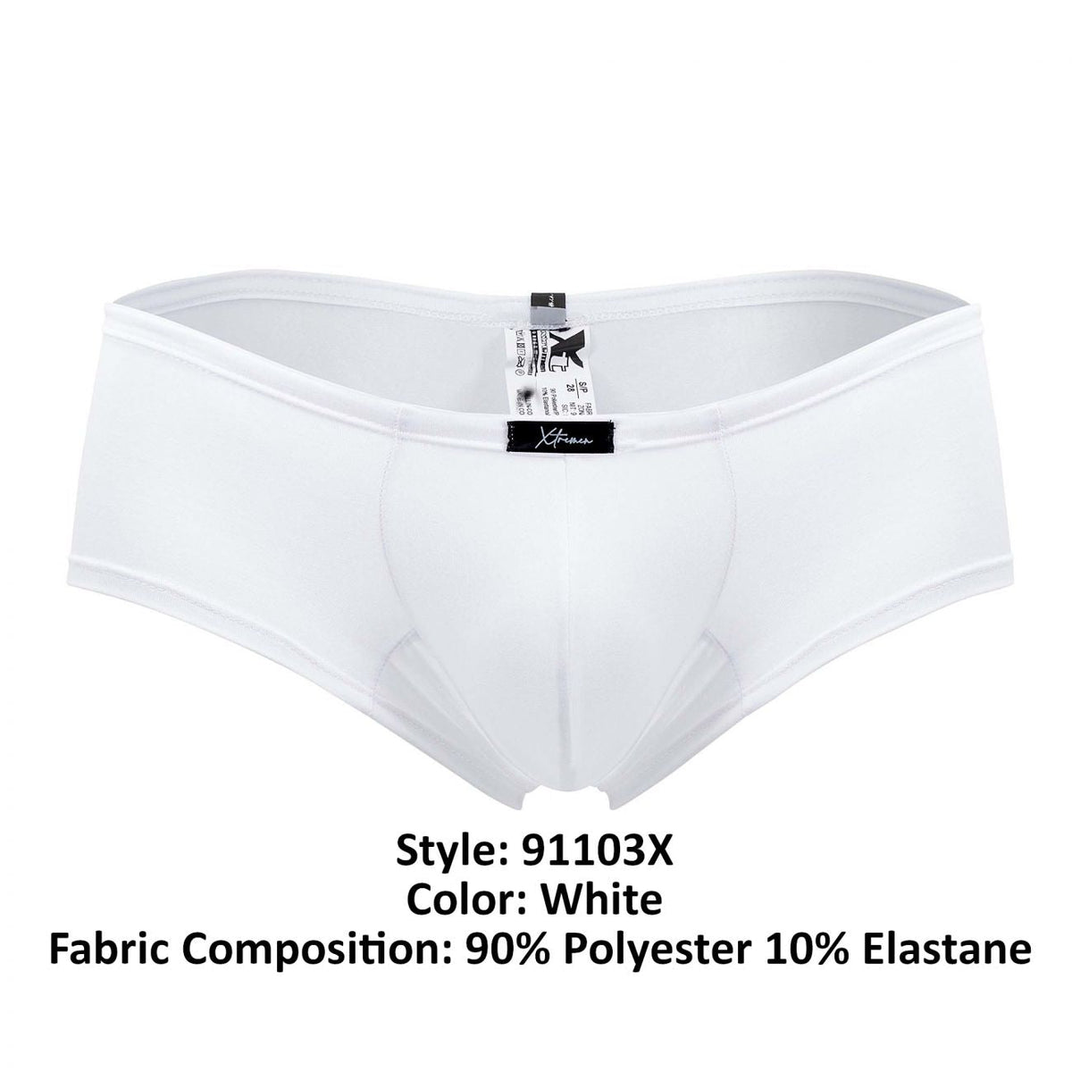 Xtremen Men's Underwear 91103X Microfiber Trunks Color White