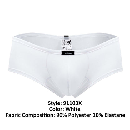 Xtremen Men's Underwear 91103X Microfiber Trunks Color White