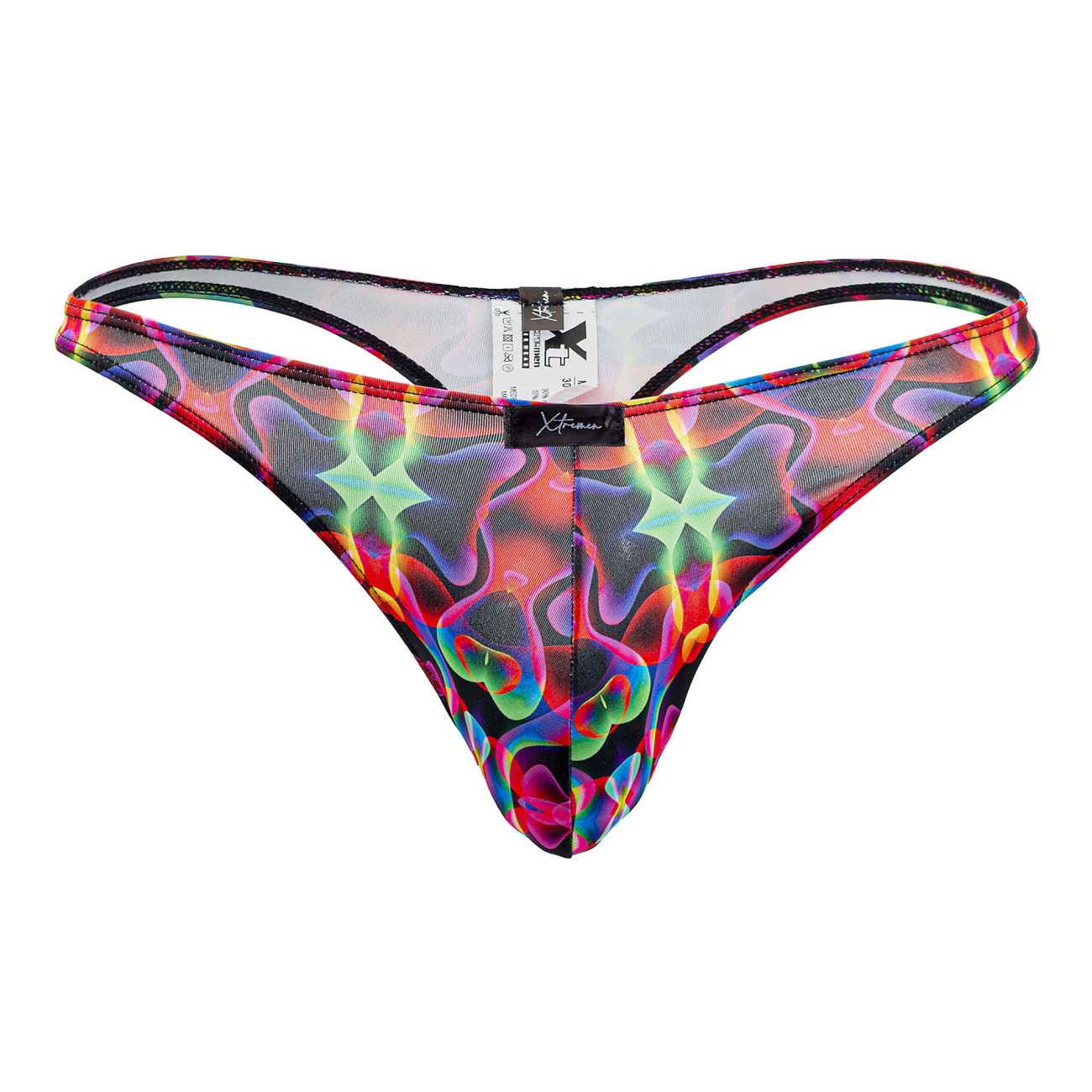 Xtremen Men's Underwear 91171 Printed Thongs Color Bows