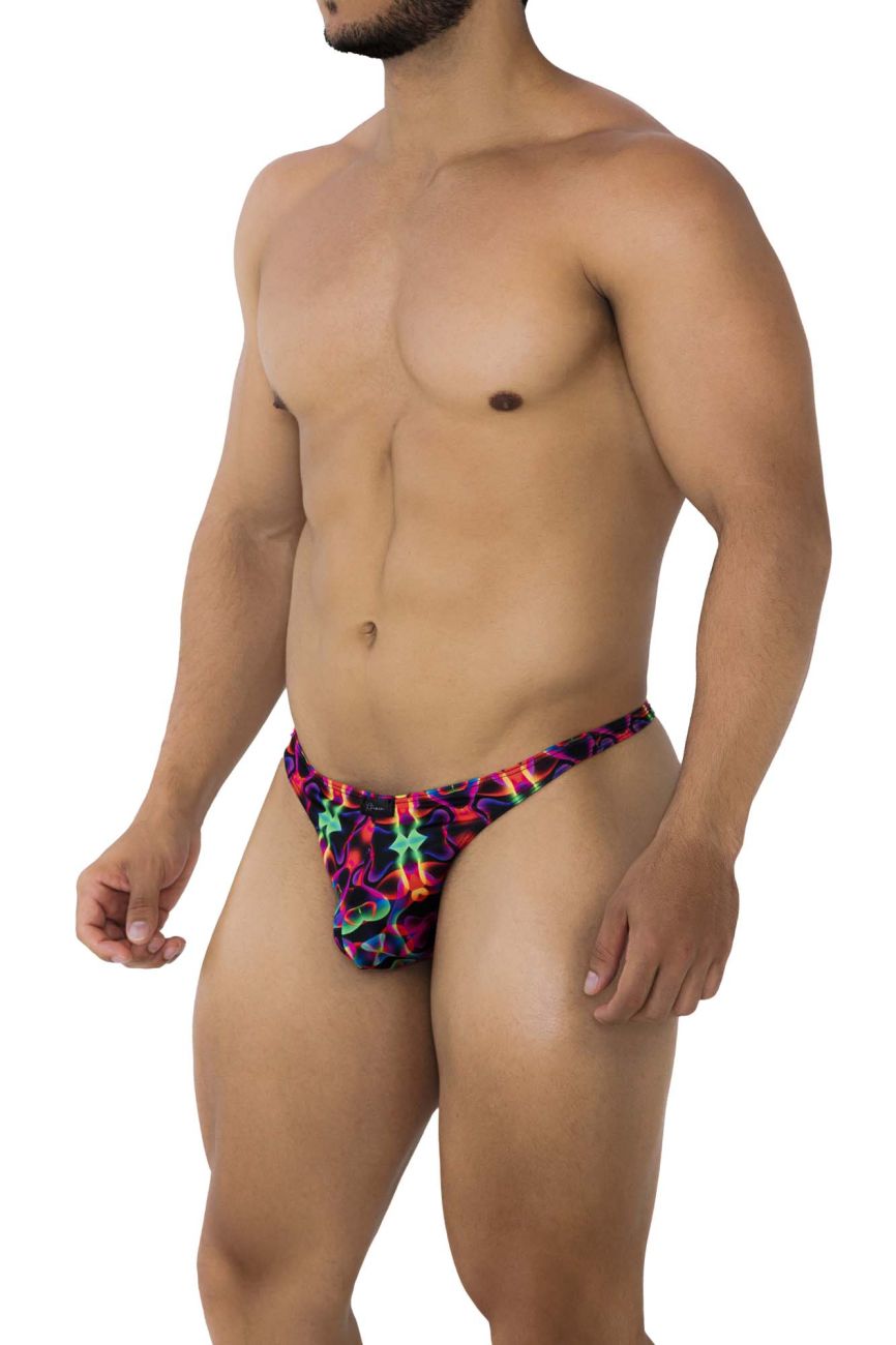 Xtremen Men's Underwear 91171 Printed Thongs Color Bows