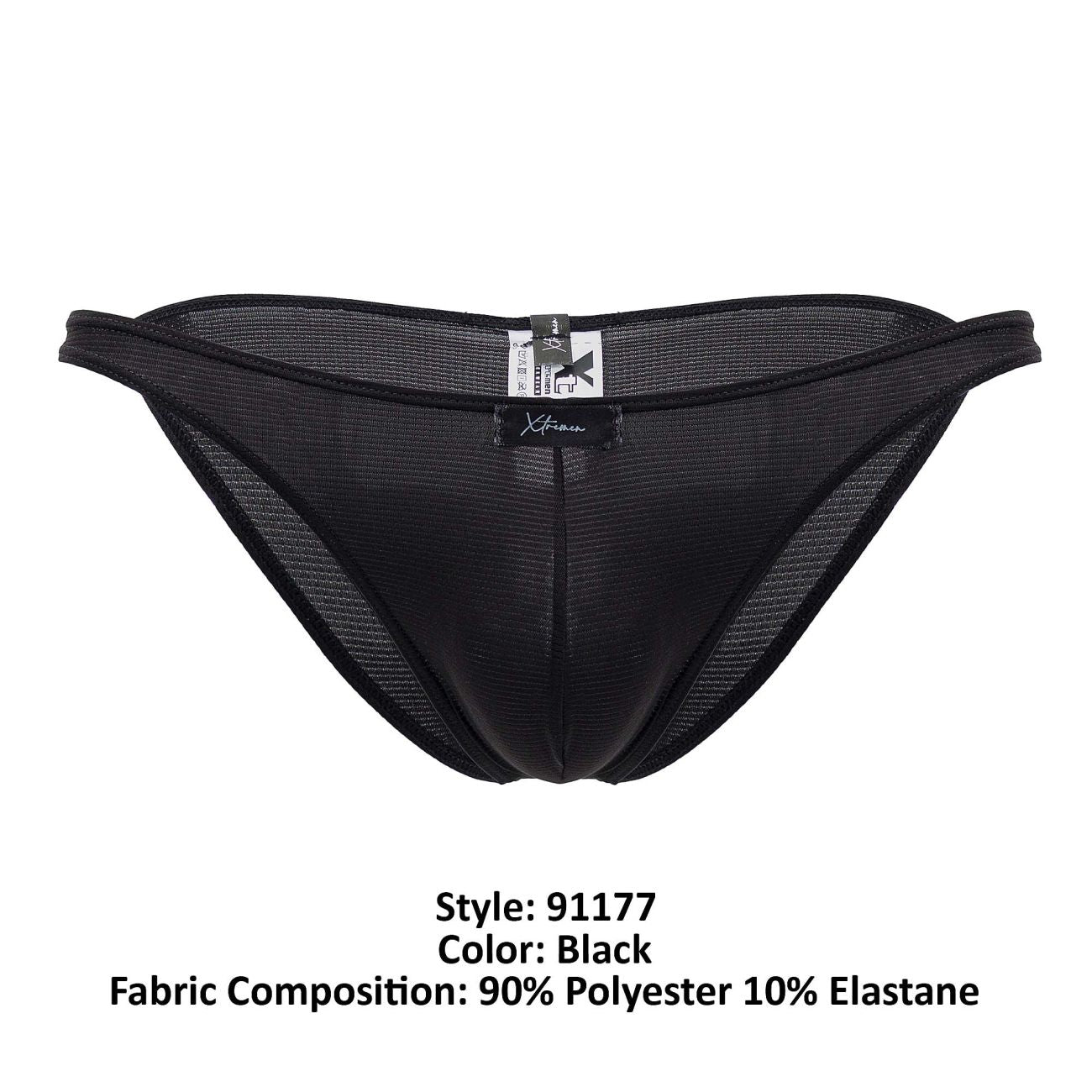 Xtremen Men's Underwear 91177 Microfiber Bikini Color Black