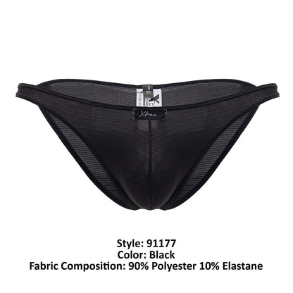 Xtremen Men's Underwear 91177 Microfiber Bikini Color Black
