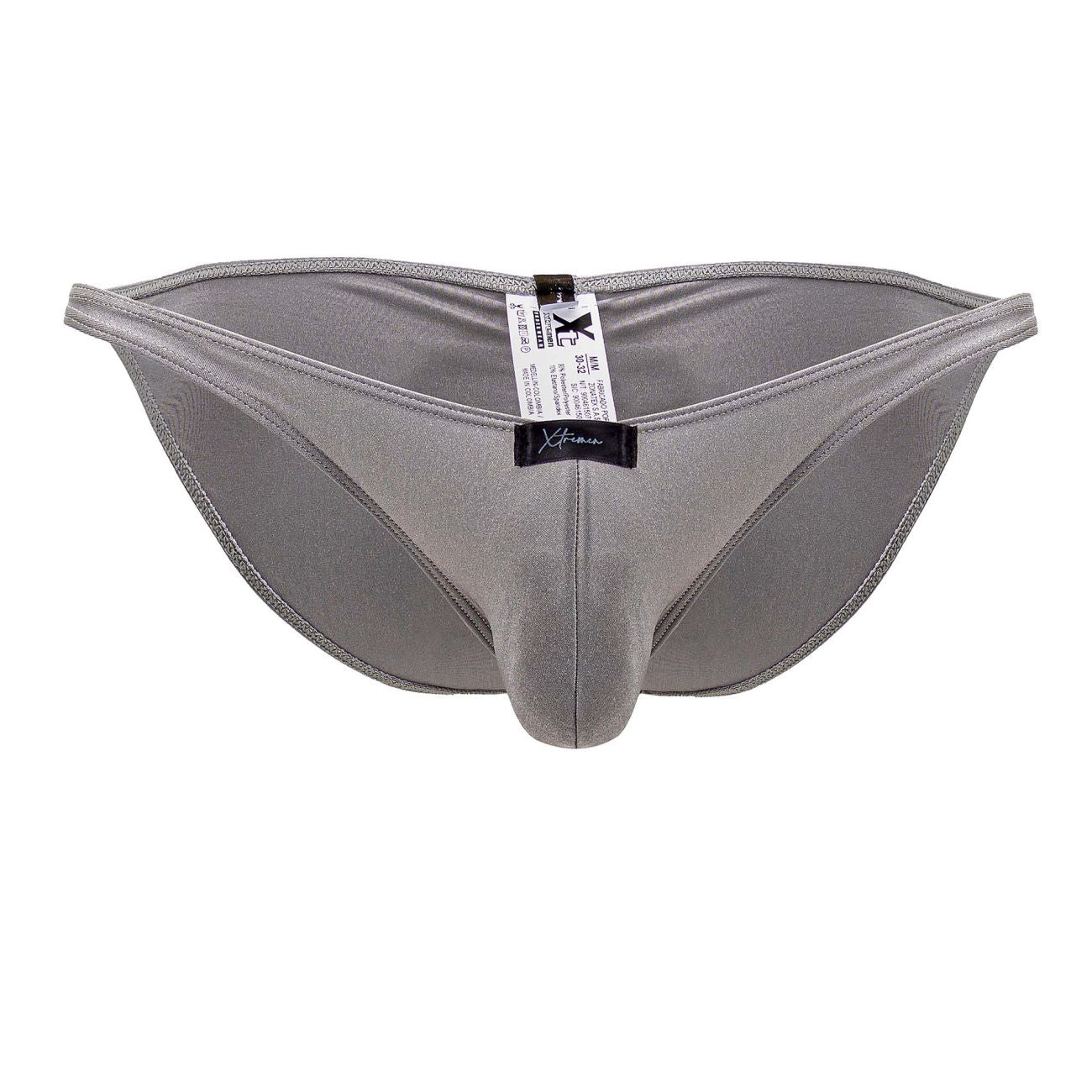 Xtremen Men's Underwear 91179 Microfiber Bikini Color Silver