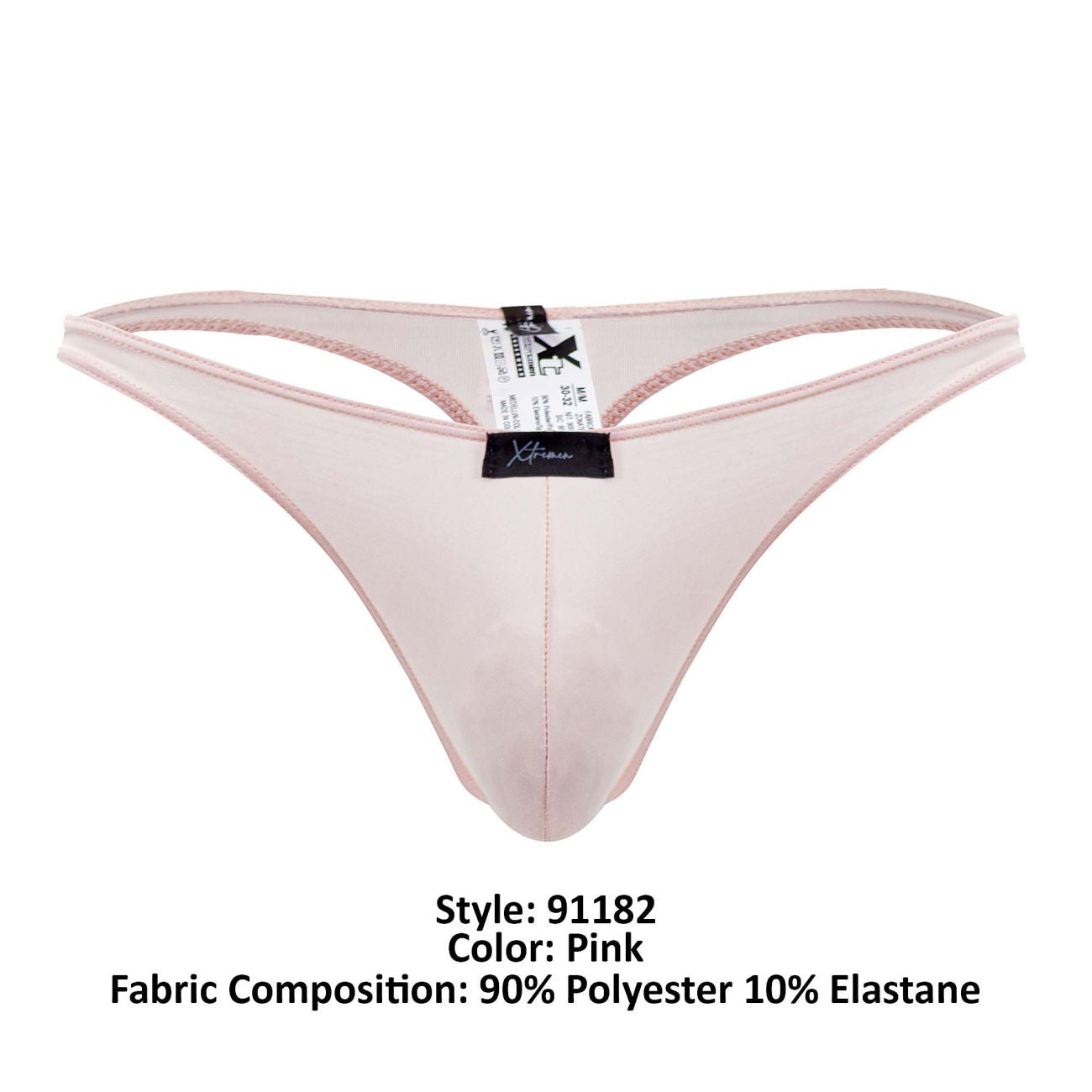 Xtremen Men's Underwear 91182 Microfiber Thongs Color Pink