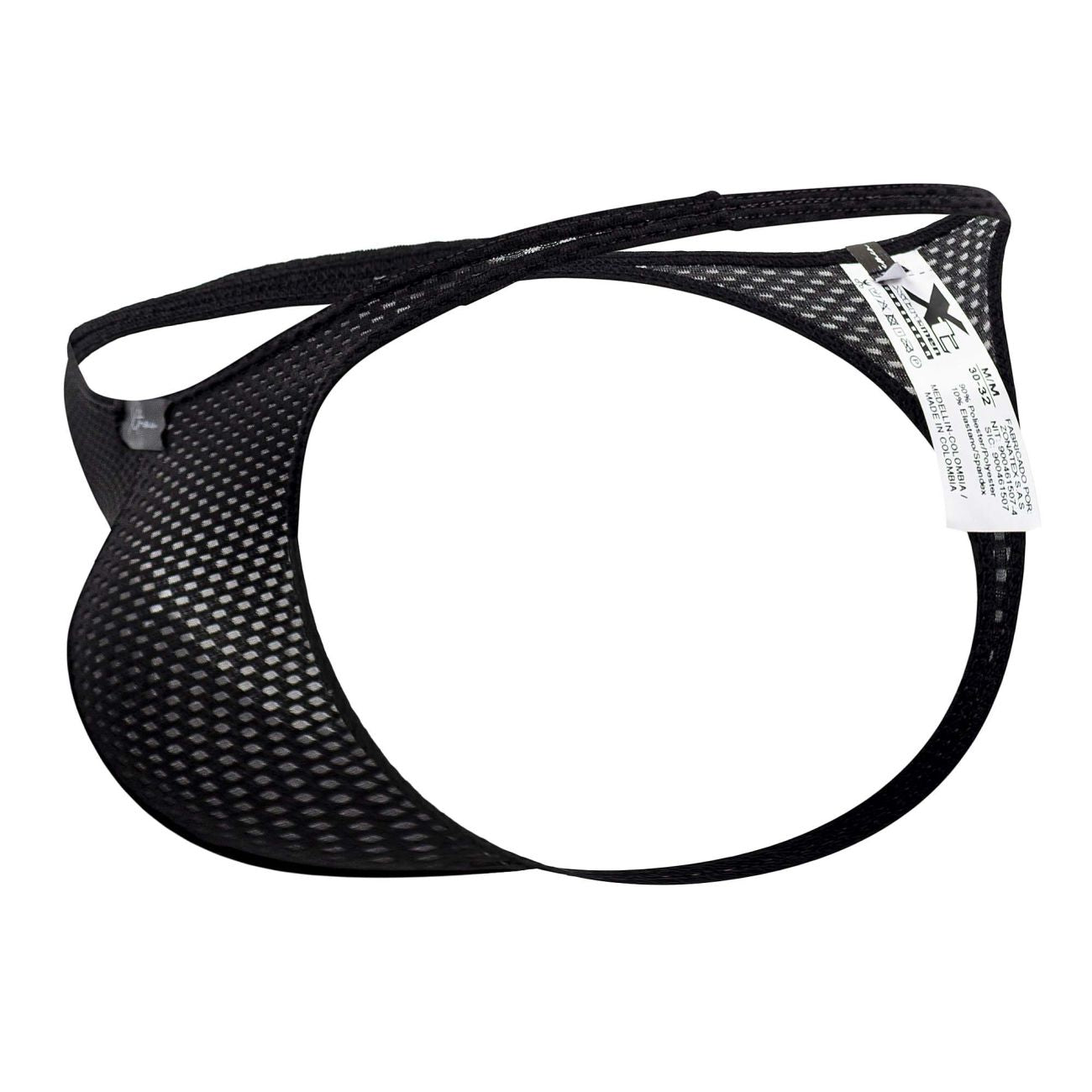 Xtremen Men's Underwear 91185 Mesh Thongs Color Black