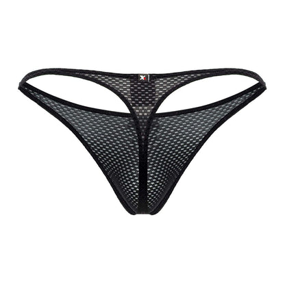 Xtremen Men's Underwear 91185 Mesh Thongs Color Black