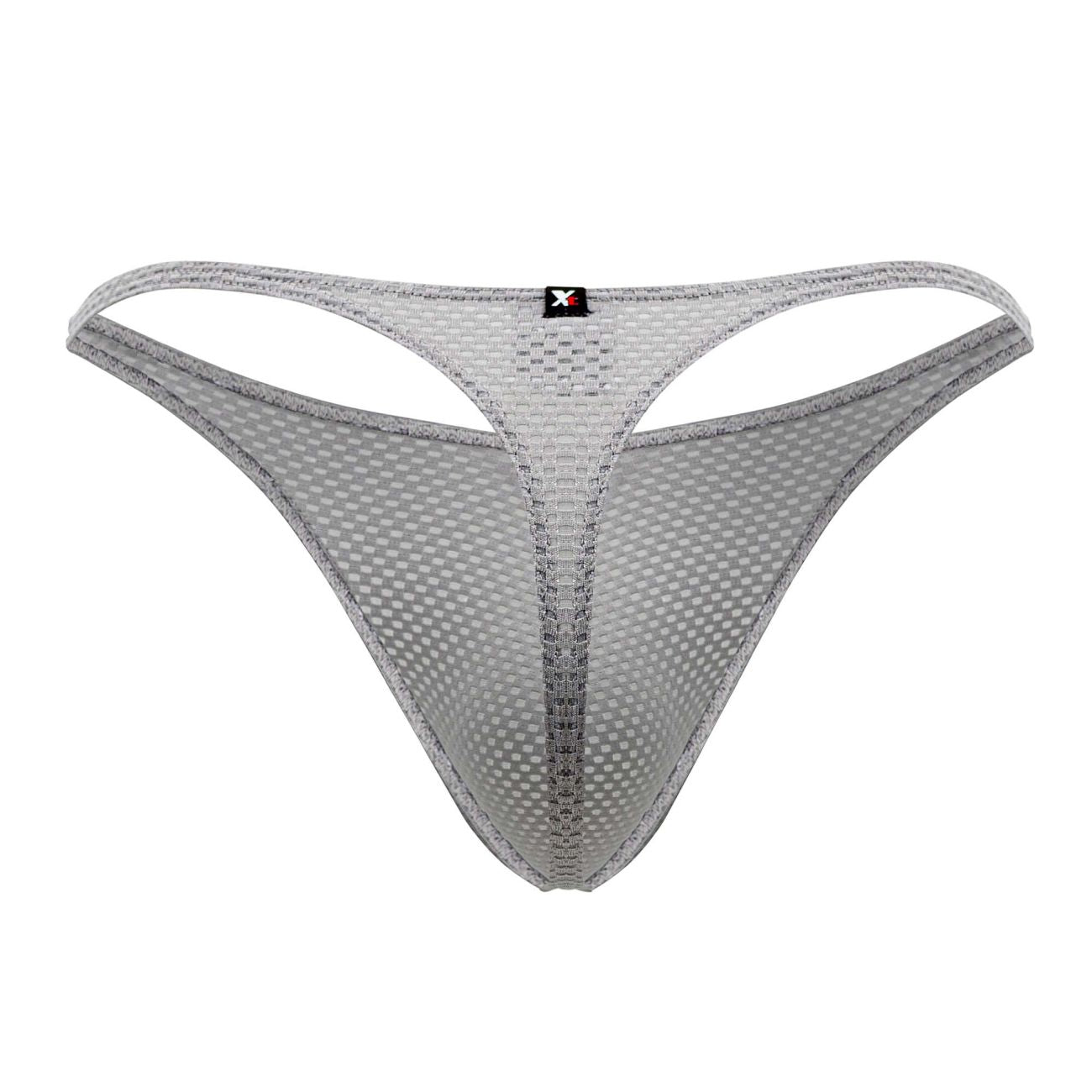 Xtremen Men's Underwear 91185 Mesh Thongs Color Gray