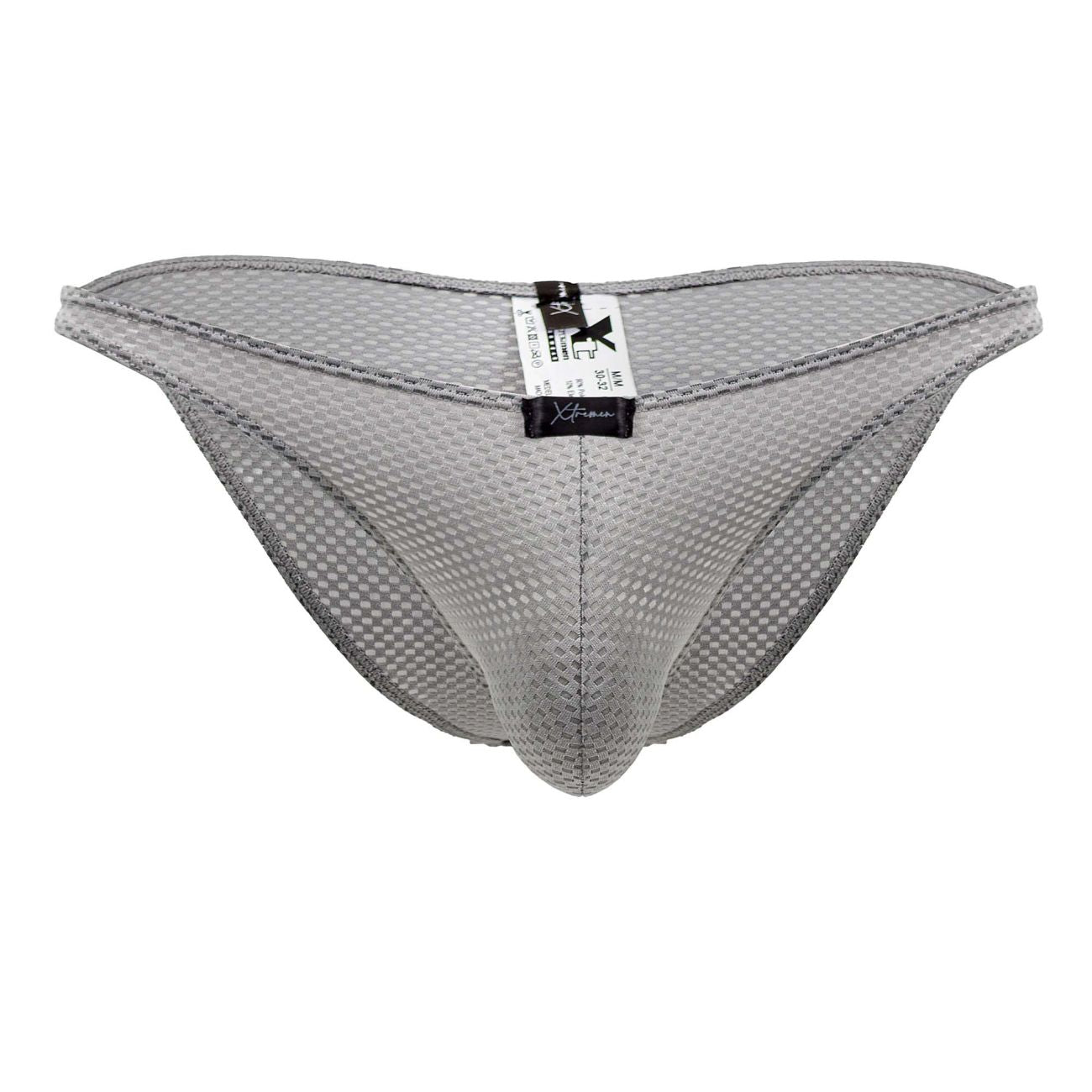 Xtremen Men's Underwear 91186 Mesh Bikini Color Gray