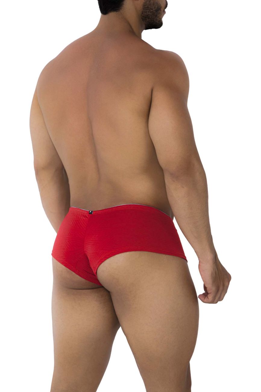 Xtremen Men's Underwear 91190 Jacquard Trunks Color Red