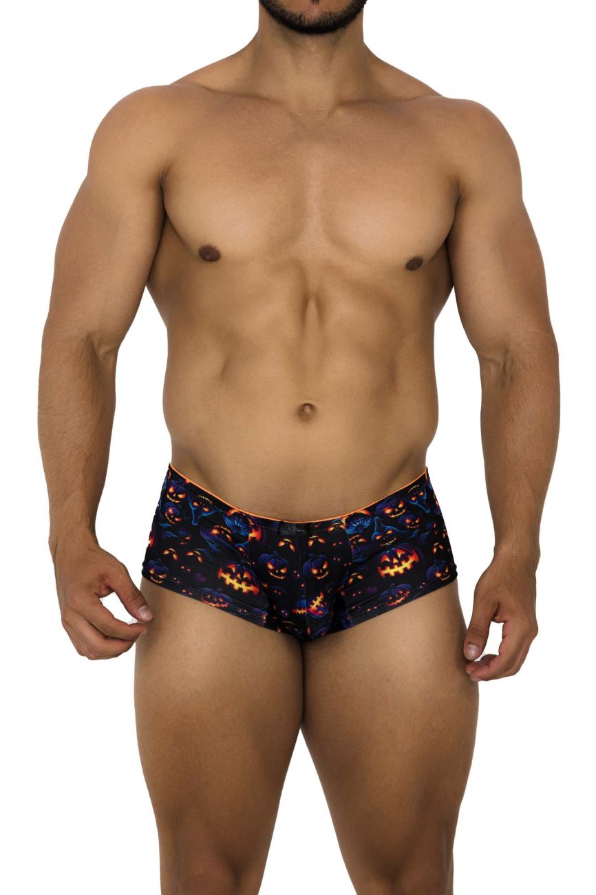 Xtremen Men's Underwear 91193 Printed Trunks Color Pumpkins
