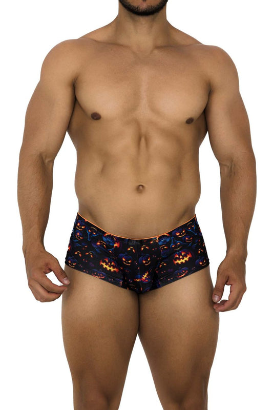 Xtremen Men's Underwear 91193 Printed Trunks Color Pumpkins
