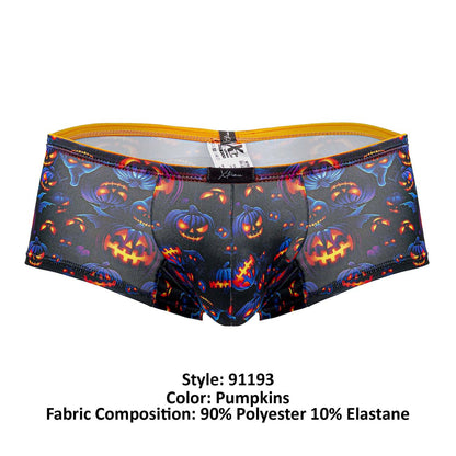 Xtremen Men's Underwear 91193 Printed Trunks Color Pumpkins