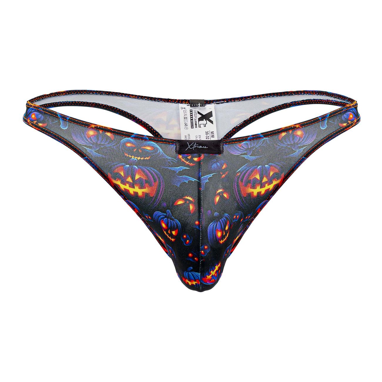 Xtremen Men's Underwear 91194 Printed Thongs Color Pumpkins