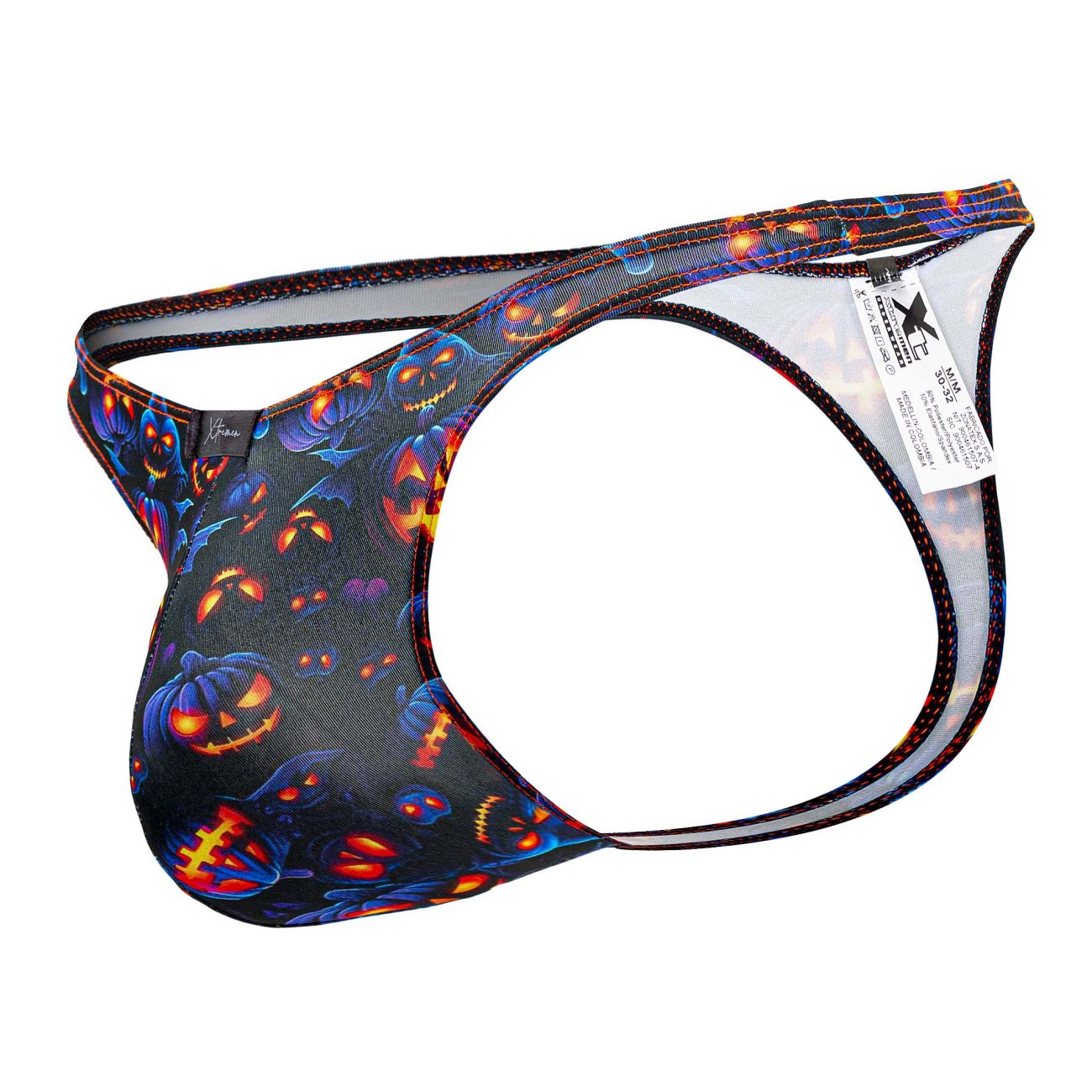 Xtremen Men's Underwear 91194 Printed Thongs Color Pumpkins
