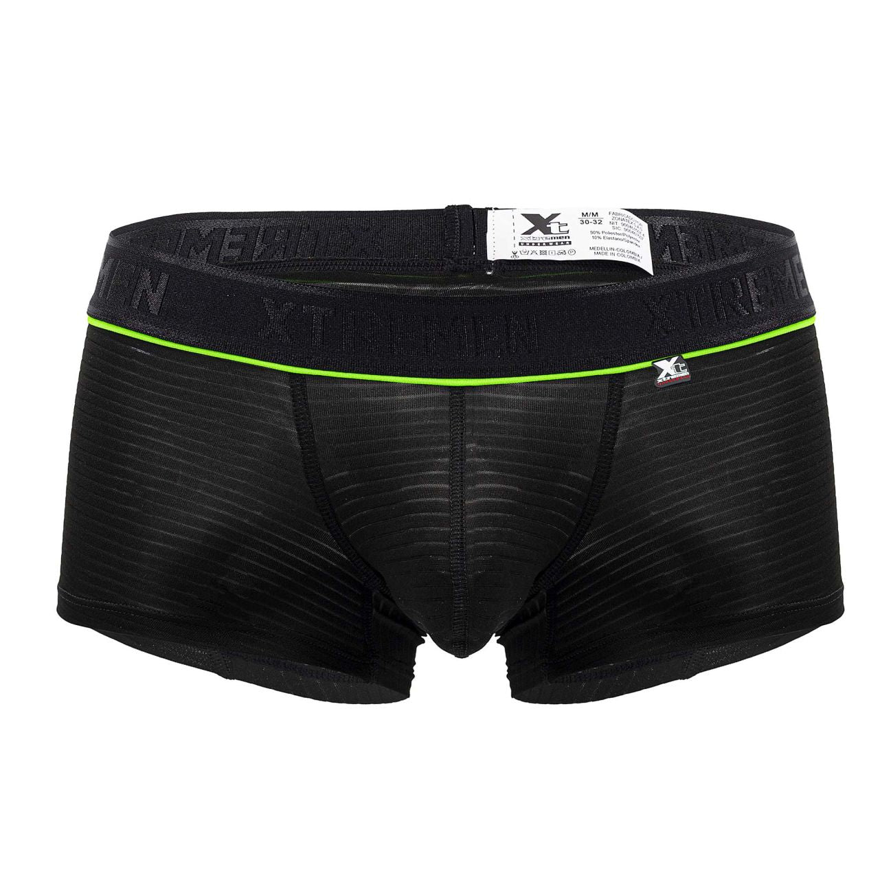 Xtremen Men's Underwear 91196 Jacquard Trunks Color Black