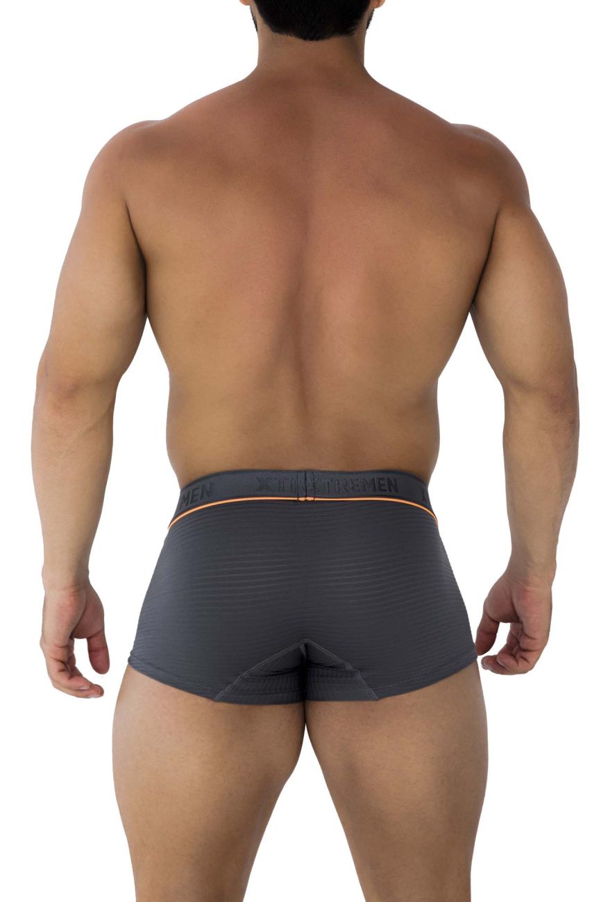 Xtremen Men's Underwear 91196 Jacquard Trunks Color Gray