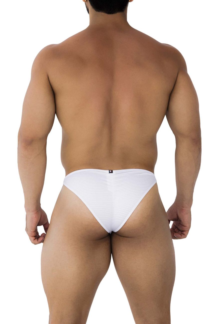 Xtremen Men's Underwear 91197 Jacquard Bikini Color White