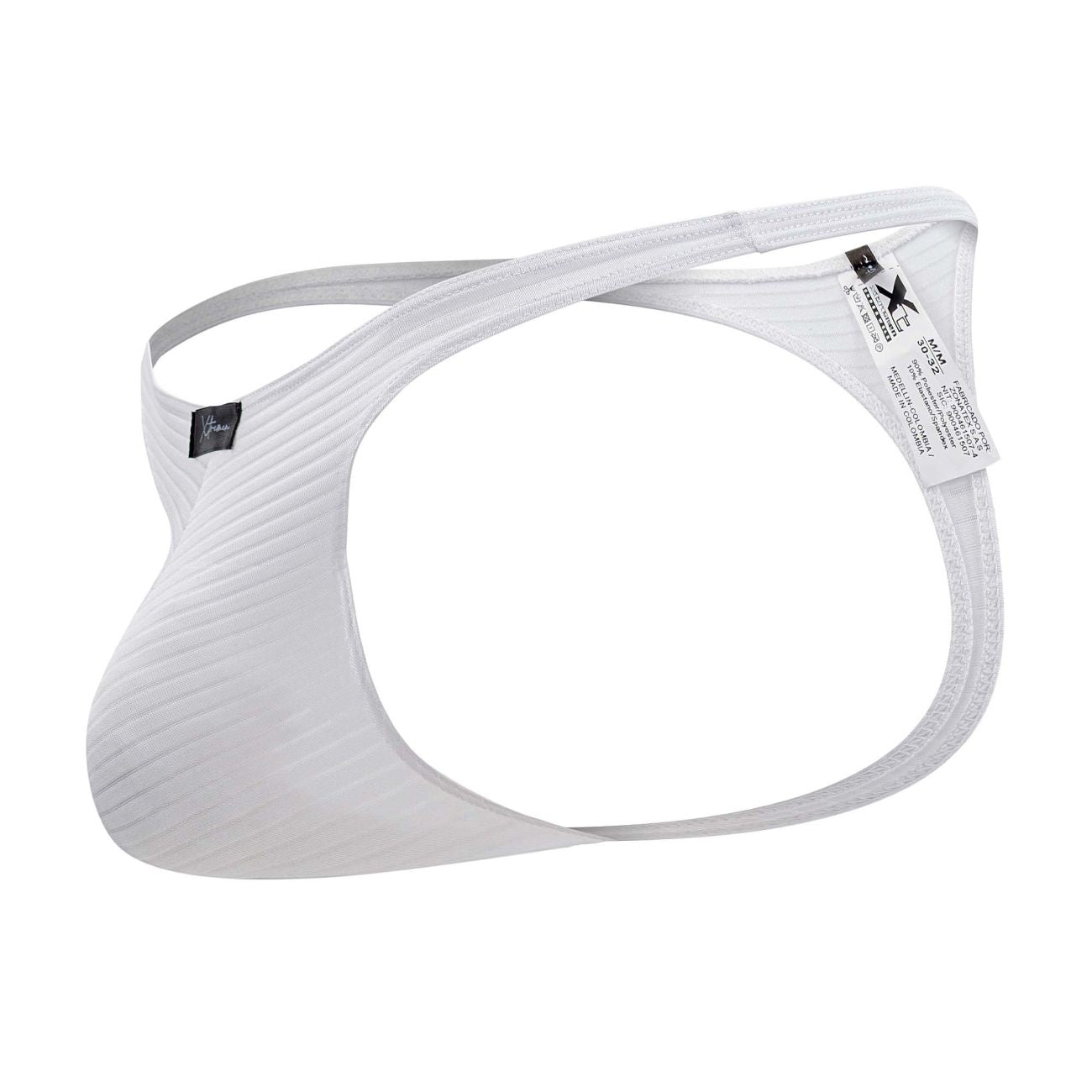 Xtremen Men's Underwear 91198 Jacquard Thongs Color White