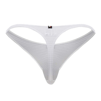 Xtremen Men's Underwear 91198 Jacquard Thongs Color White