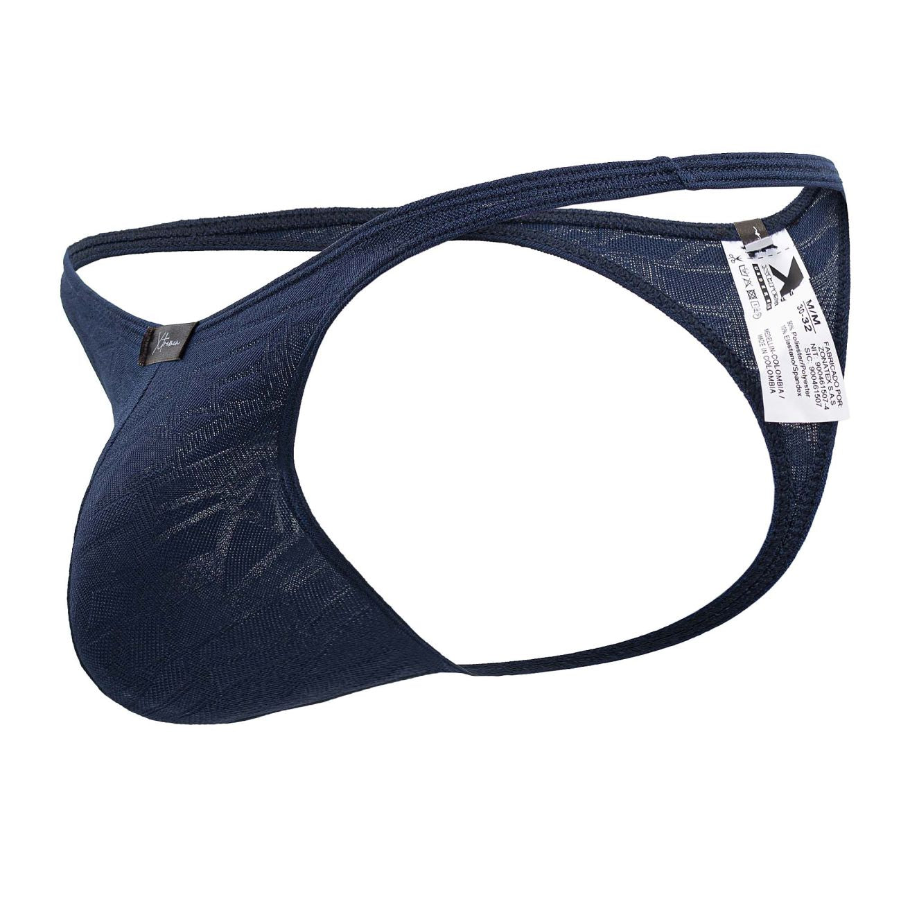 Xtremen Men's Underwear 91200 Jacquard Thongs Color Dark Blue