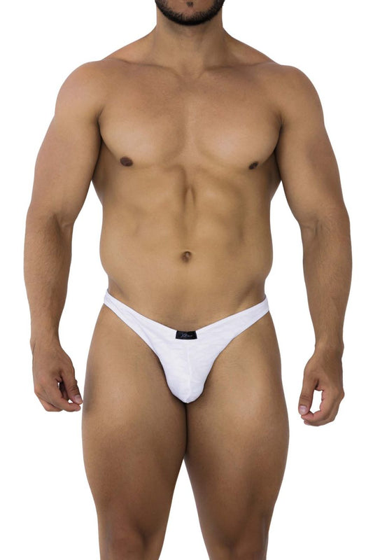 Xtremen Men's Underwear 91201 Jacquard Bikini Color White