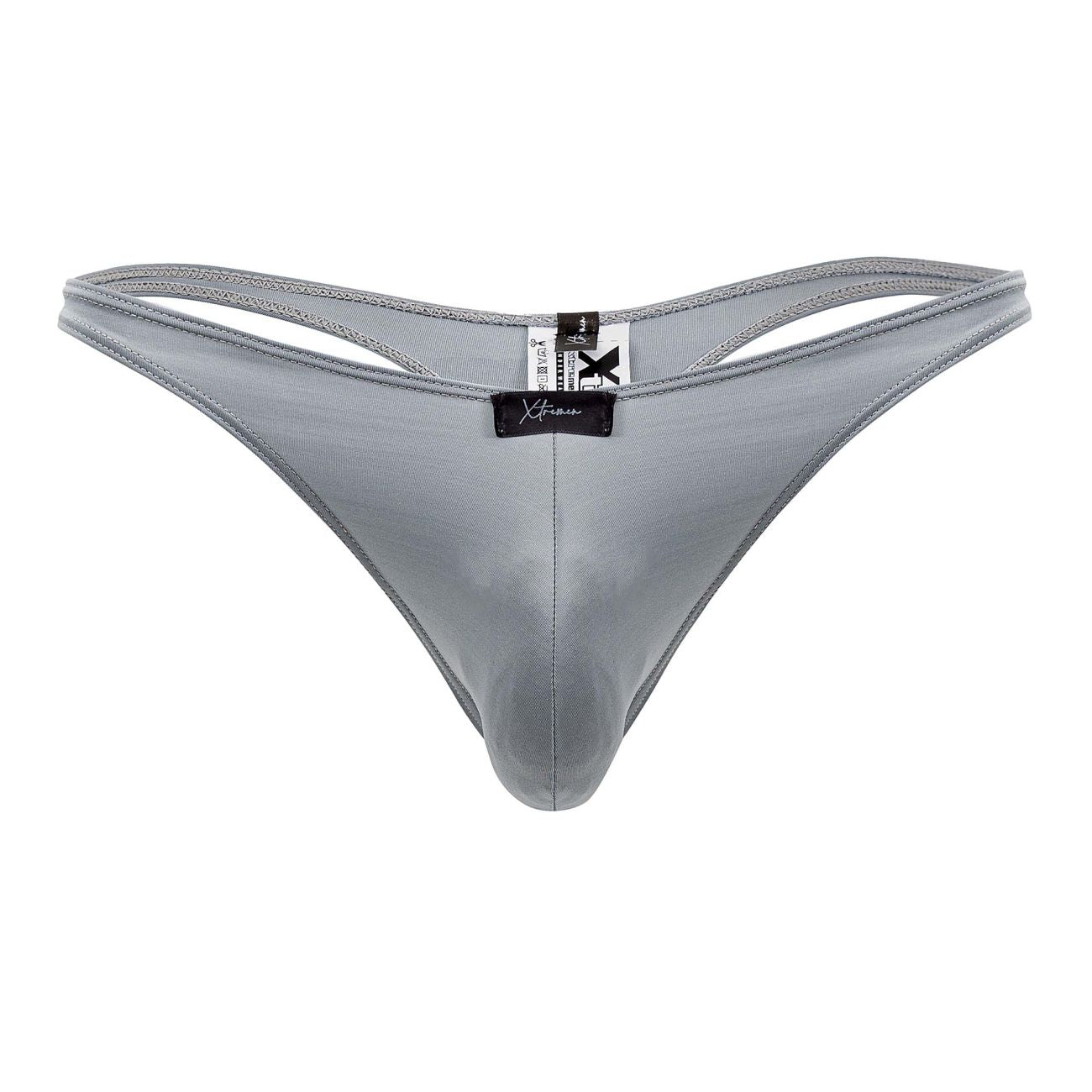 Xtremen Men's Underwear 91203 Microfiber Thongs Color Gray