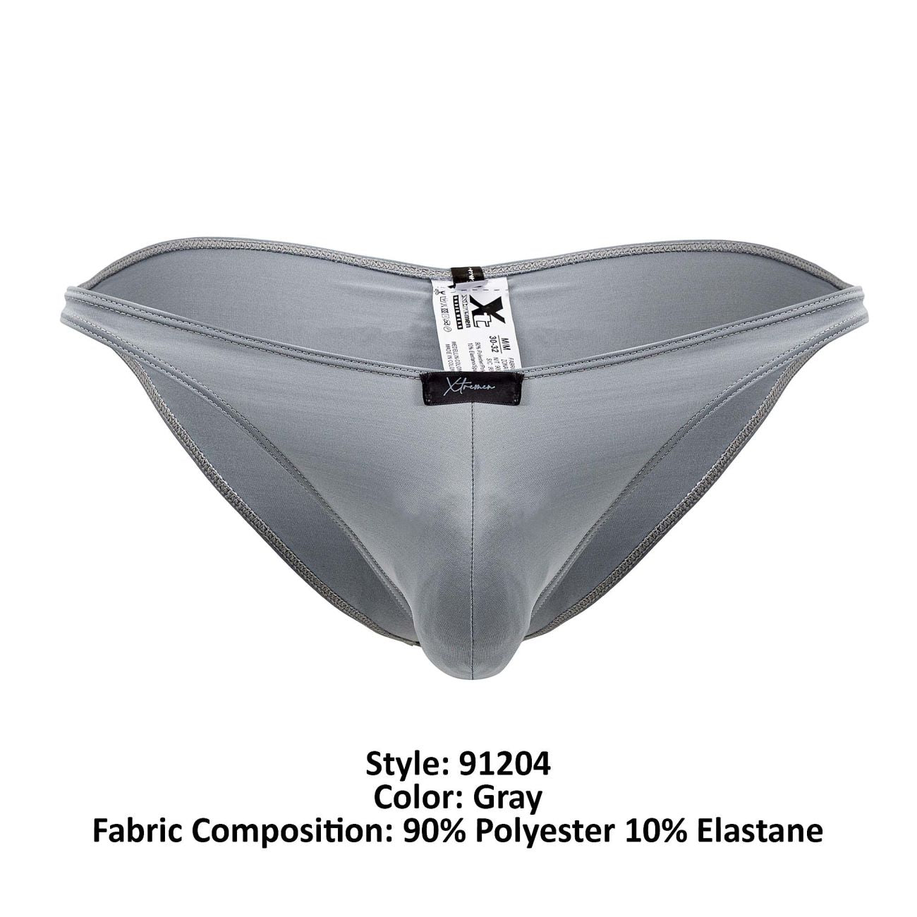 Xtremen Men's Underwear 91204 Microfiber Bikini Color Gray