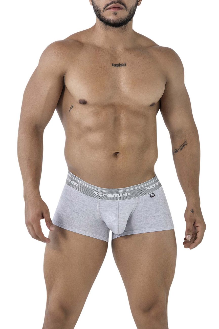 Xtremen Men's Underwear 91205B Cotton Blend Trunks Color Jasper Gray