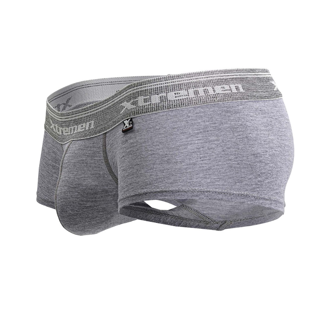Xtremen Men's Underwear 91205B Cotton Blend Trunks Color Jasper Gray